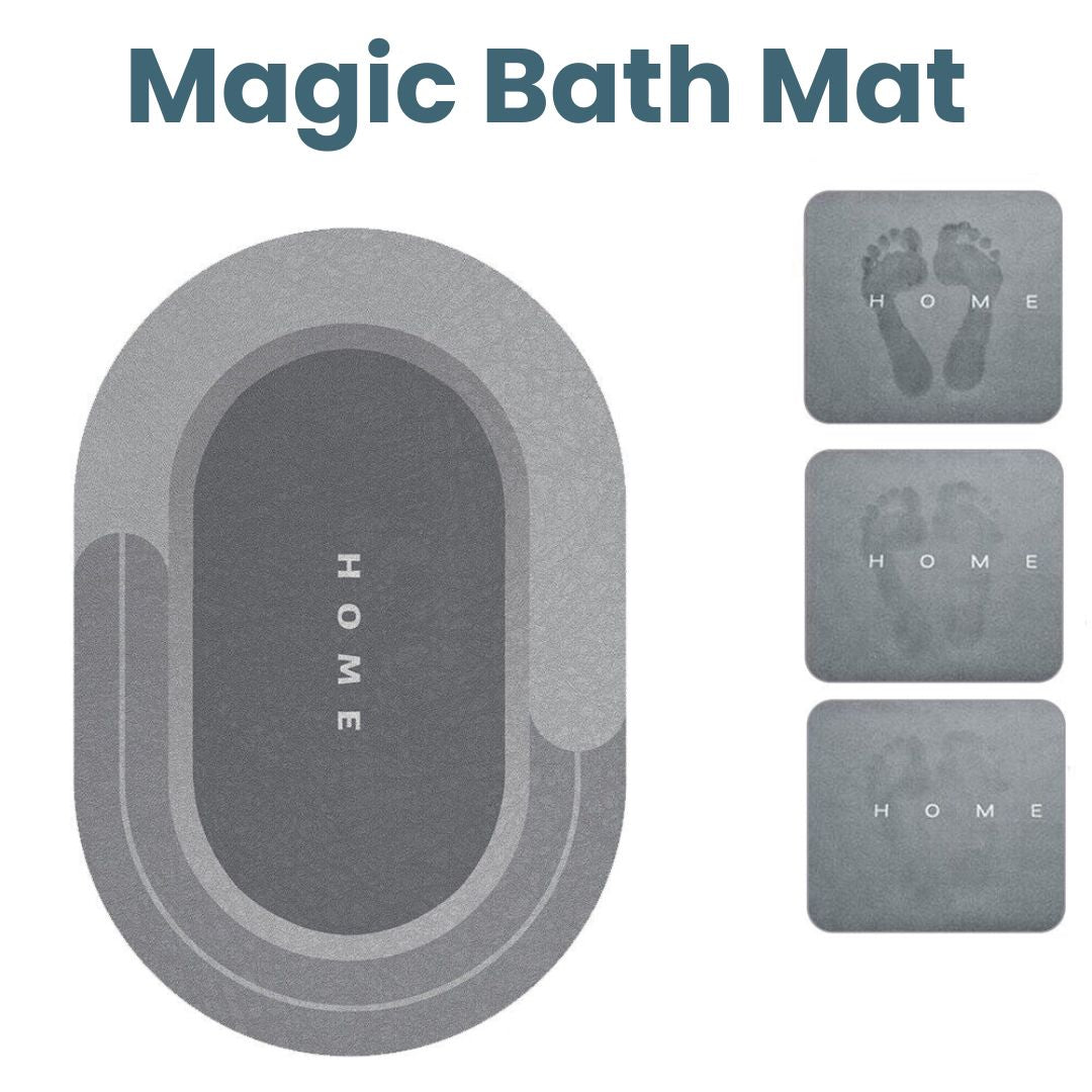 Super Absorbent Gray Bath Mat - Non-Slip for Bathroom or Shower - view 5