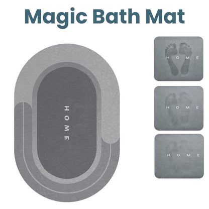 Super Absorbent Gray Bath Mat - Non-Slip for Bathroom or Shower - view 5