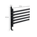 Matte Black Metal Wall-Mounted Towel Holder with 5 Swiveling Arms – view 4