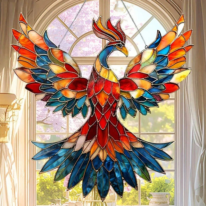 Hummingbird Glass Sun Catcher for Window or Garden Decor – view 4