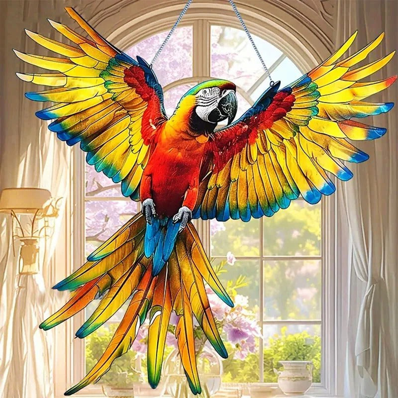 Hummingbird Glass Sun Catcher for Window or Garden Decor – view 7