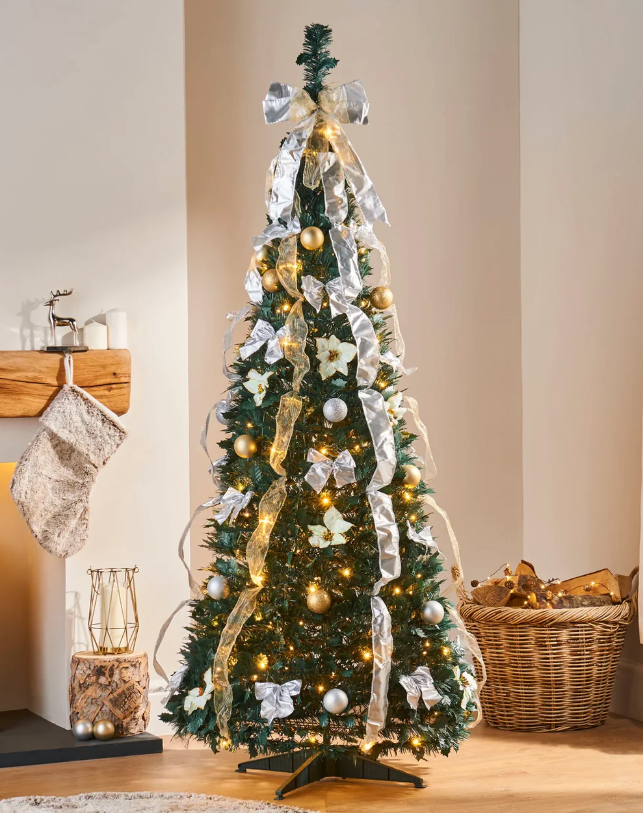 Realistic LED Artificial Christmas Tree with Decorations - view 6