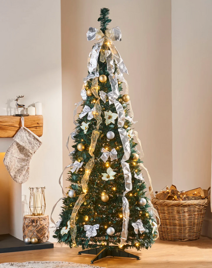 Realistic LED Artificial Christmas Tree with Decorations - view 6