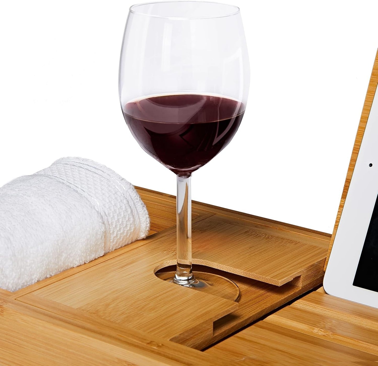 Expandable Bathtub Caddy with Book, Phone, and Drink Holder - view 6