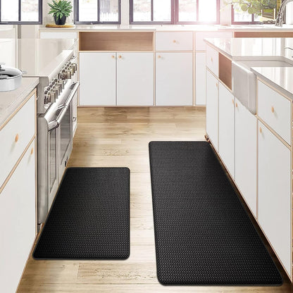 Black Ergonomic Non-Slip Kitchen Mat for Comfort and Safety - view 3