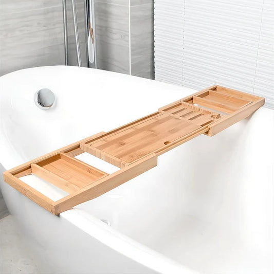 Expandable Bathtub Caddy with Book, Phone, and Drink Holder - view 2