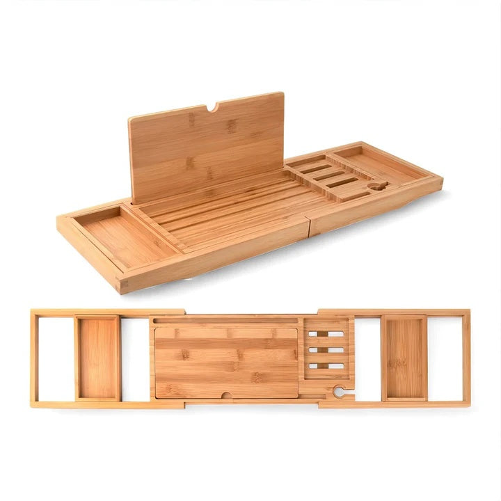 Expandable Bathtub Caddy with Book, Phone, and Drink Holder - view 3