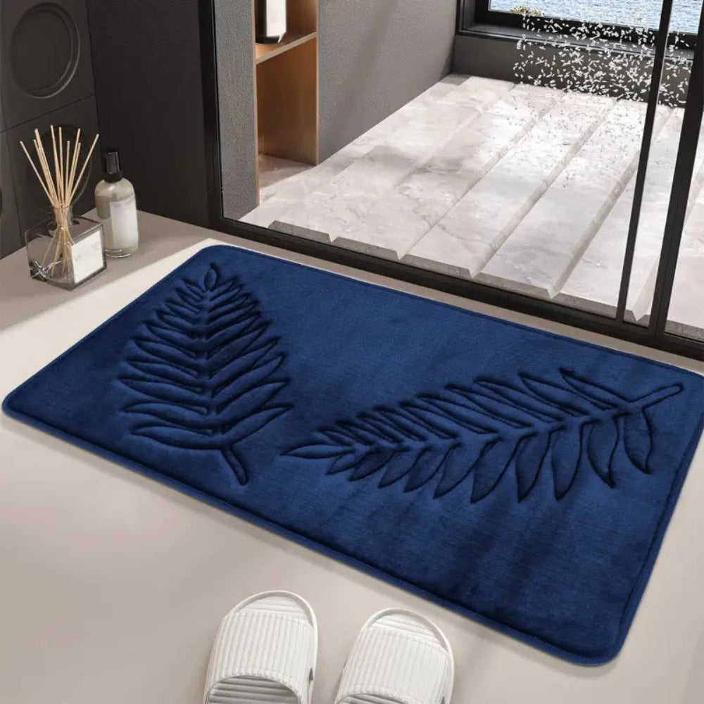 Lush Leaf Bath Mat Set in Green for a Spa-Style Bathroom - view 6
