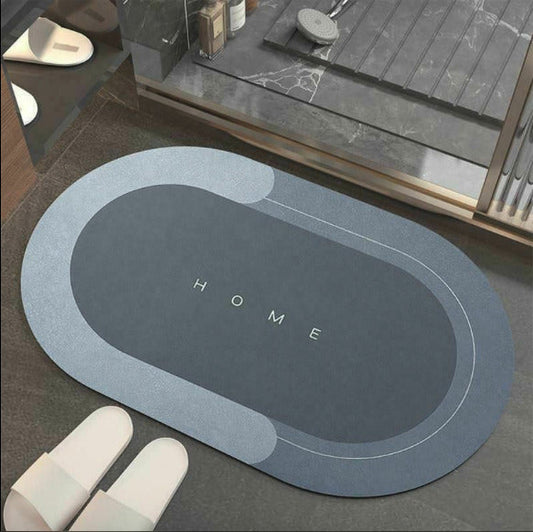 Super Absorbent Gray Bath Mat - Non-Slip for Bathroom or Shower - view 2