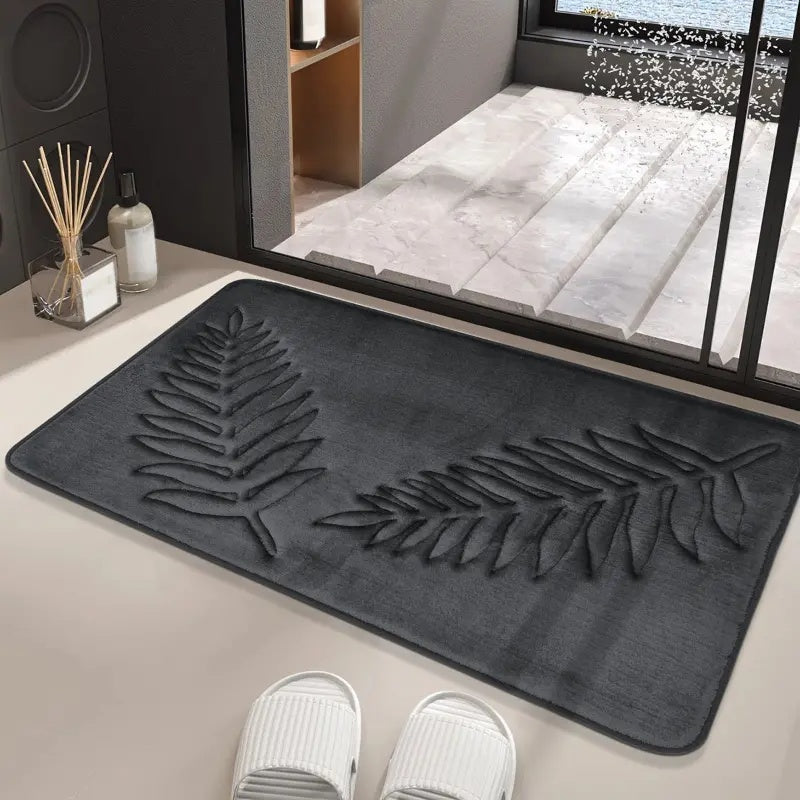Lush Leaf Bath Mat Set in Green for a Spa-Style Bathroom - view 5