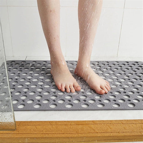 Anti-Slip PVC Shower Mat with Suction Cups for Bathroom Safety