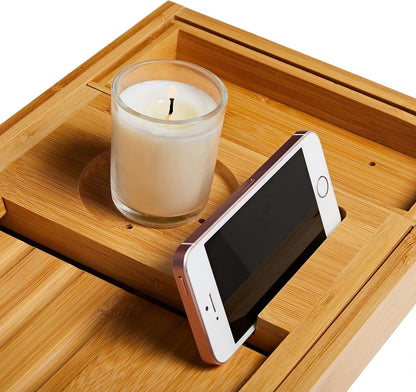 Expandable Bathtub Caddy with Book, Phone, and Drink Holder - view 5