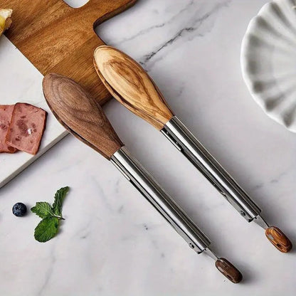 Kitchen Tongs Set with Locking Hinge for Grilling and Serving