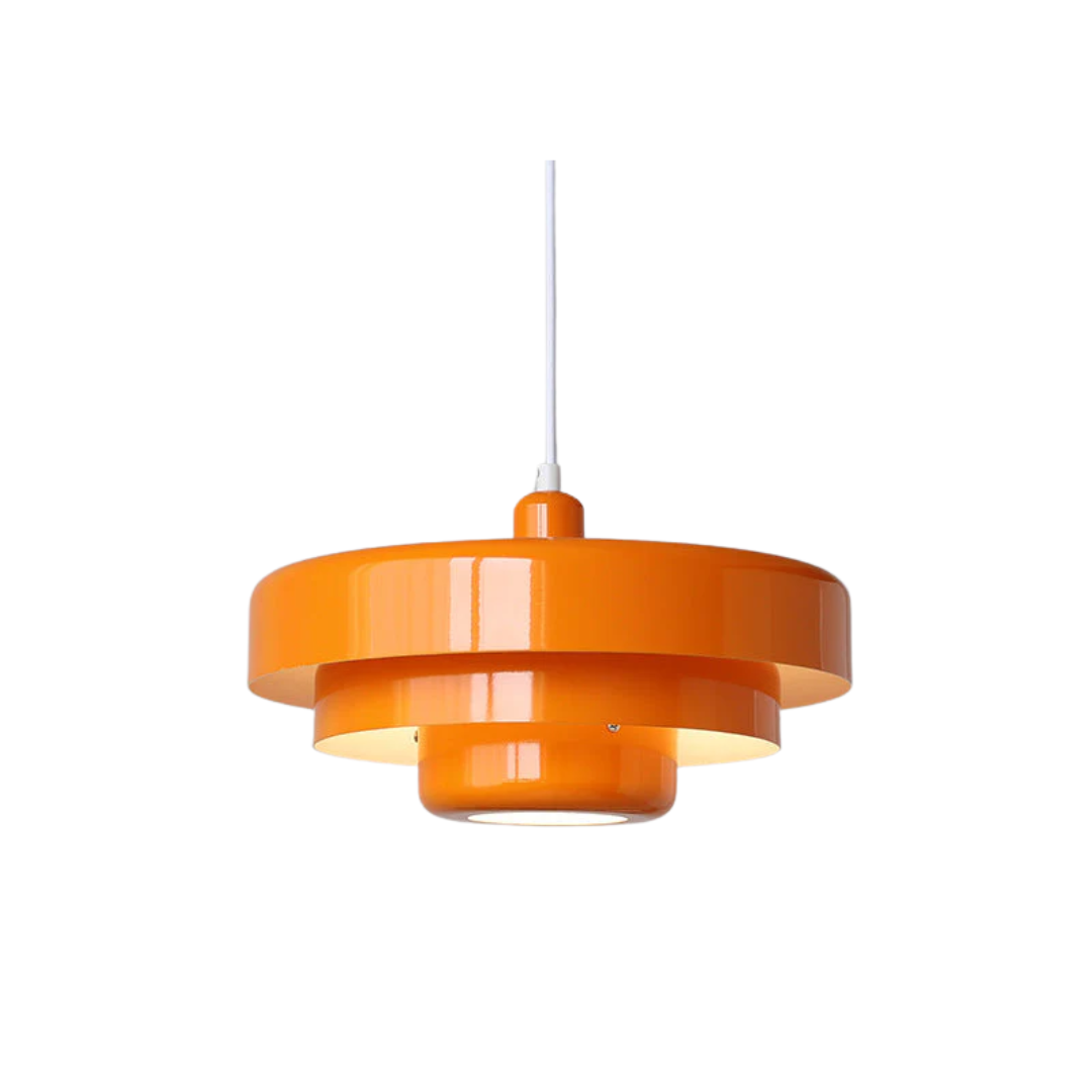 Layered Pendant Lamp in Green, Orange, or White for Dining Room