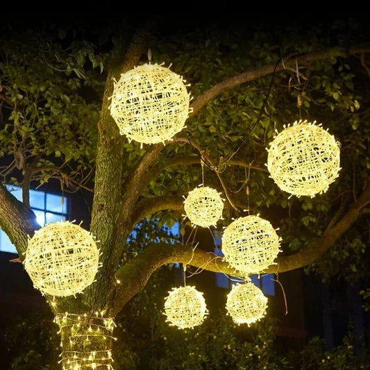 LED Woven-Pattern Ball Lights – Indoor and Outdoor Decorative Lighting