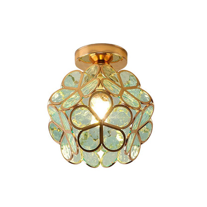 Gold Flower Ceiling Lamp for Bedroom or Hallway