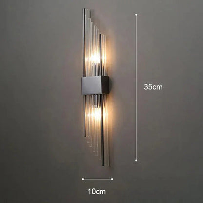 Modern Black and Gold Wall Lamp with Sparkling Accent - view 10