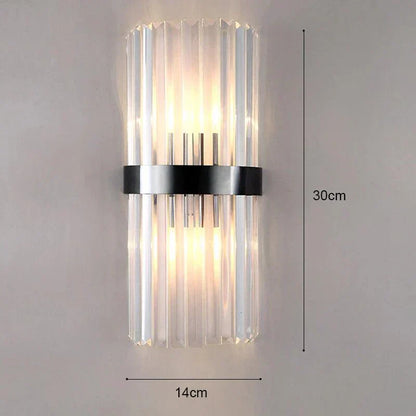 Modern Black and Gold Wall Lamp with Sparkling Accent - view 12