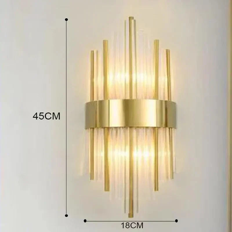 Modern Black and Gold Wall Lamp with Sparkling Accent - view 13