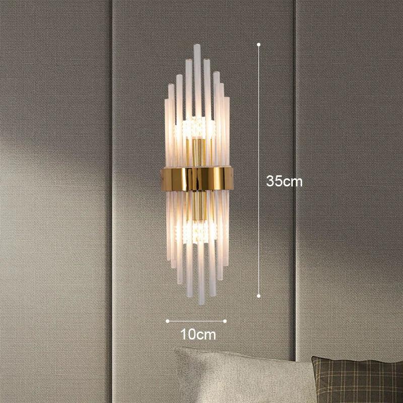 Modern Black and Gold Wall Lamp with Sparkling Accent - view 14