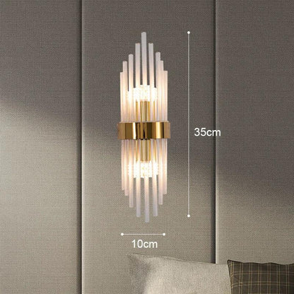 Modern Black and Gold Wall Lamp with Sparkling Accent - view 14