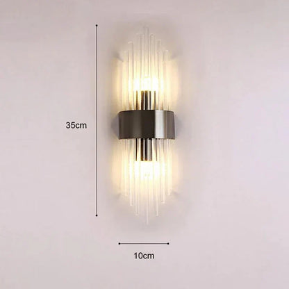 Modern Black and Gold Wall Lamp with Sparkling Accent - view 15