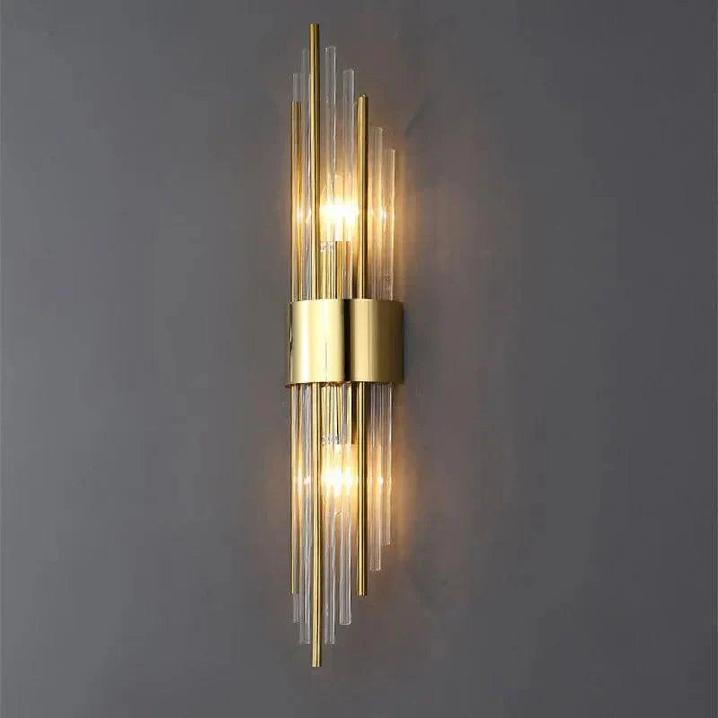 Modern Black and Gold Wall Lamp with Sparkling Accent - view 4