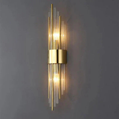 Modern Black and Gold Wall Lamp with Sparkling Accent - view 4