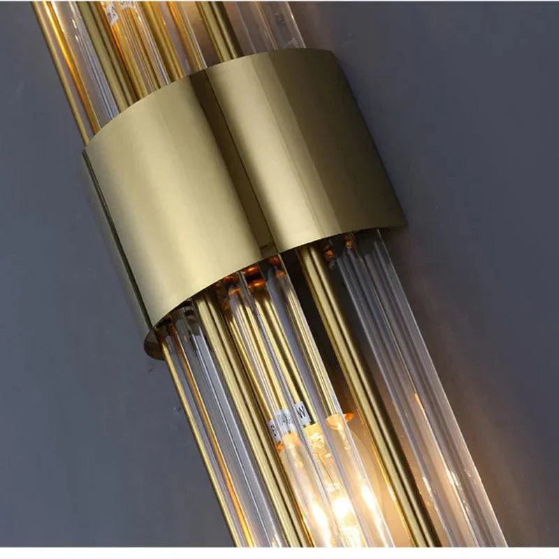 Modern Black and Gold Wall Lamp with Sparkling Accent - view 6