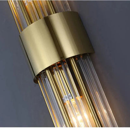 Modern Black and Gold Wall Lamp with Sparkling Accent - view 6
