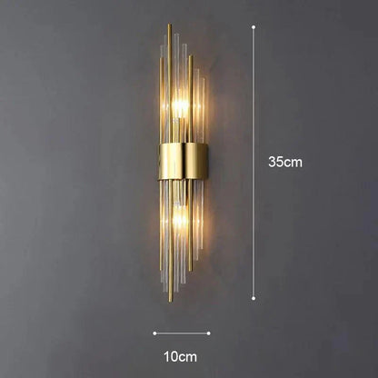 Modern Black and Gold Wall Lamp with Sparkling Accent - view 7