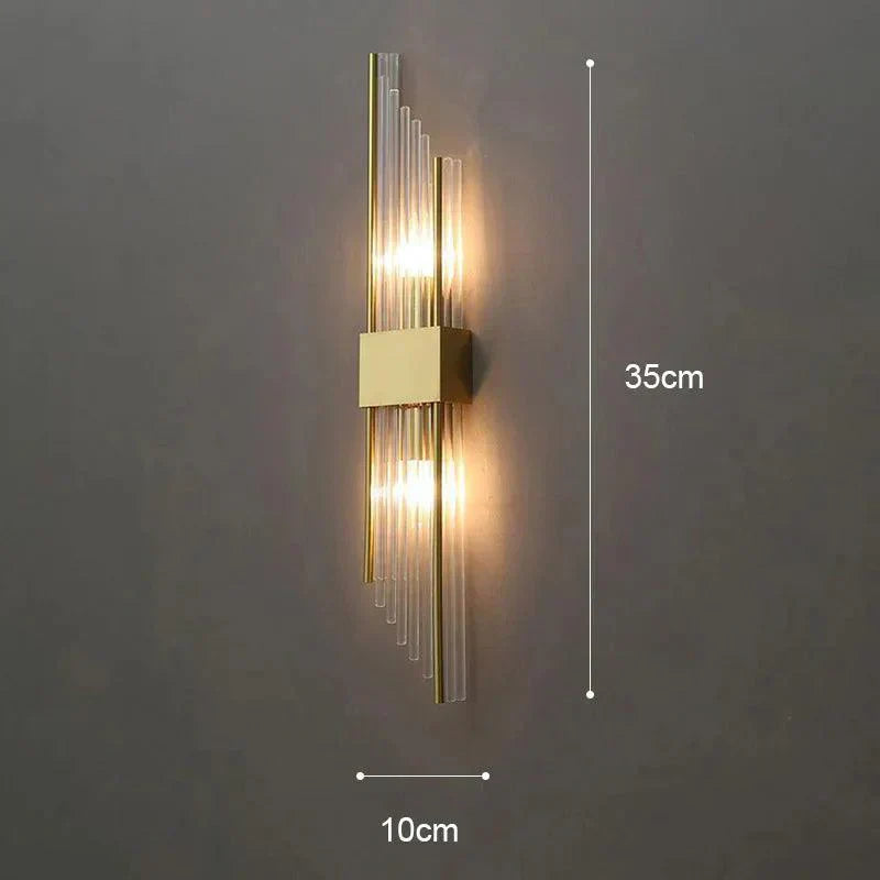 Modern Black and Gold Wall Lamp with Sparkling Accent - view 9