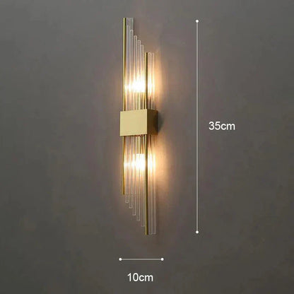 Modern Black and Gold Wall Lamp with Sparkling Accent - view 9