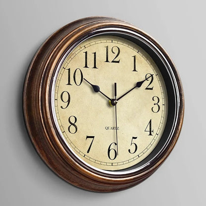 Brown Timeless Wall Clock for Living Room, Kitchen or Office - view 3