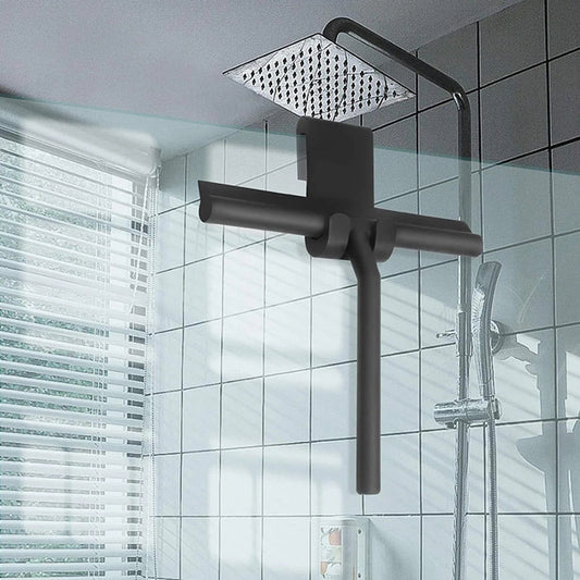 Modern Window and Mirror Cleaner with Slim Black Handle