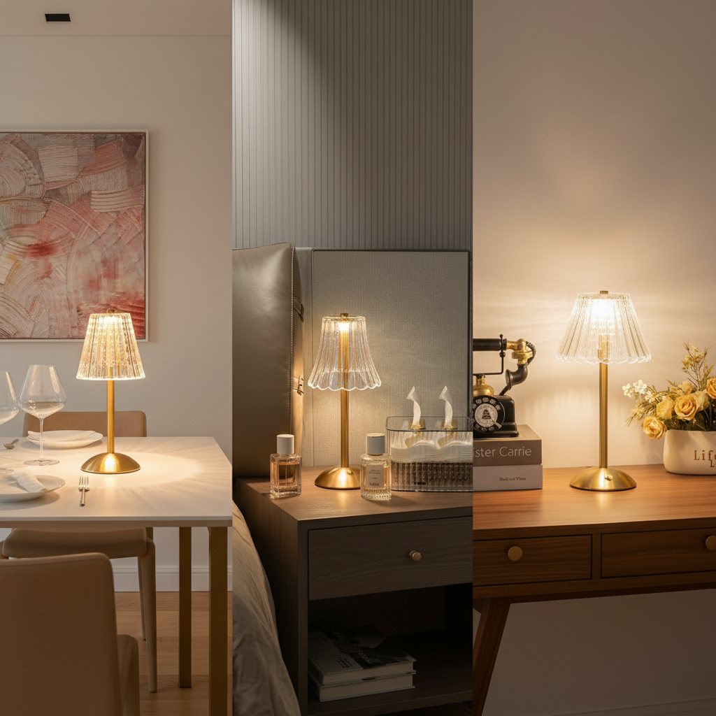 Trådlampe – Vintage Design med Genopladelig LED og Touchbetjening til Stue eller Soveværelse – view 10