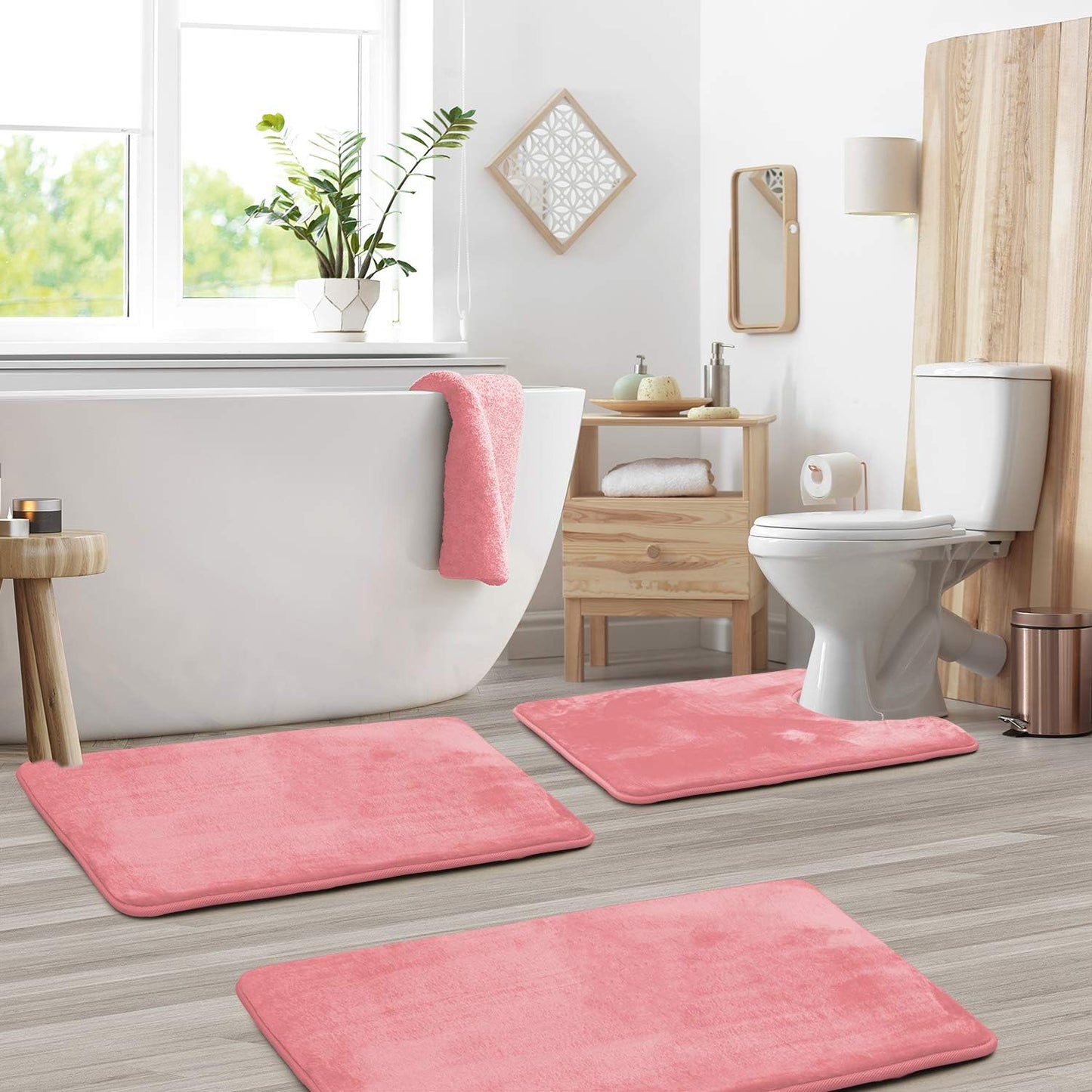 Soft Cushioned Bath Mat Set - Non-Slip Comfort for the Bathroom - view 5