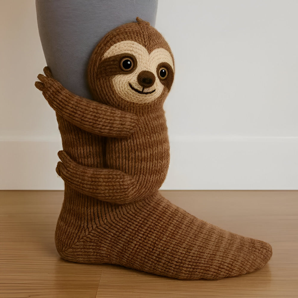 Cozy 3D Animal Socks with Anti-Slip Sole for Winter