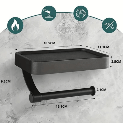 Toilet Paper Holder with Storage Drawer - Minimalist Design - view 5