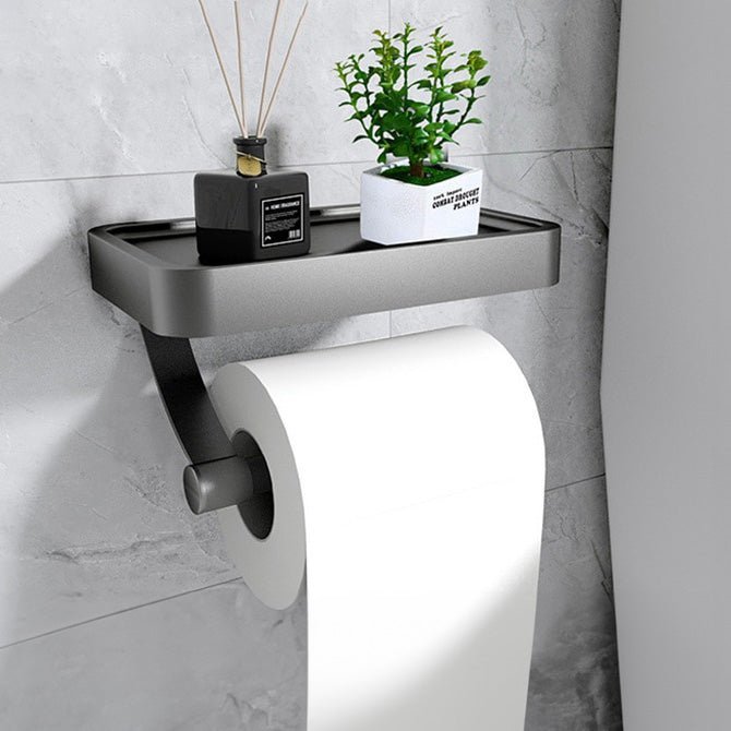 Toilet Paper Holder with Storage Drawer - Minimalist Design - view 3