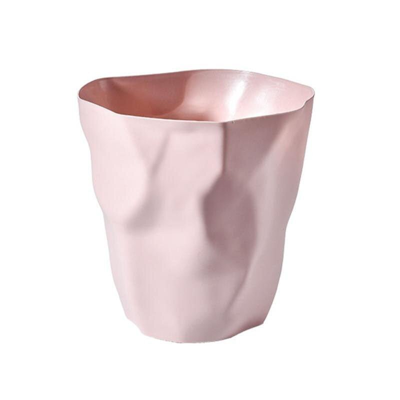 Geometric Trash Can – Matte Black, Compact for Bathroom or Office - view 5