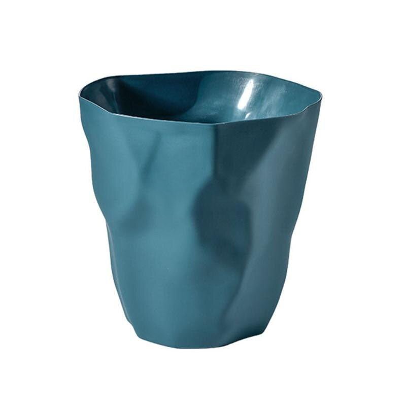 Geometric Trash Can – Matte Black, Compact for Bathroom or Office - view 3