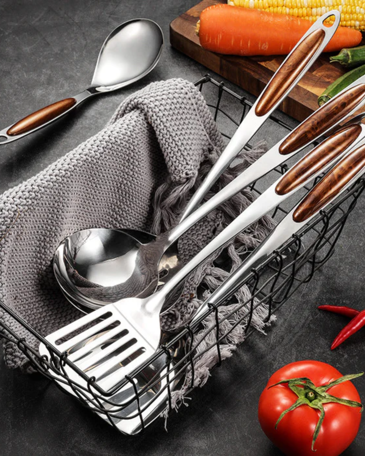 Elegant Kitchen Utensil Set for Cooking and Serving - view 6