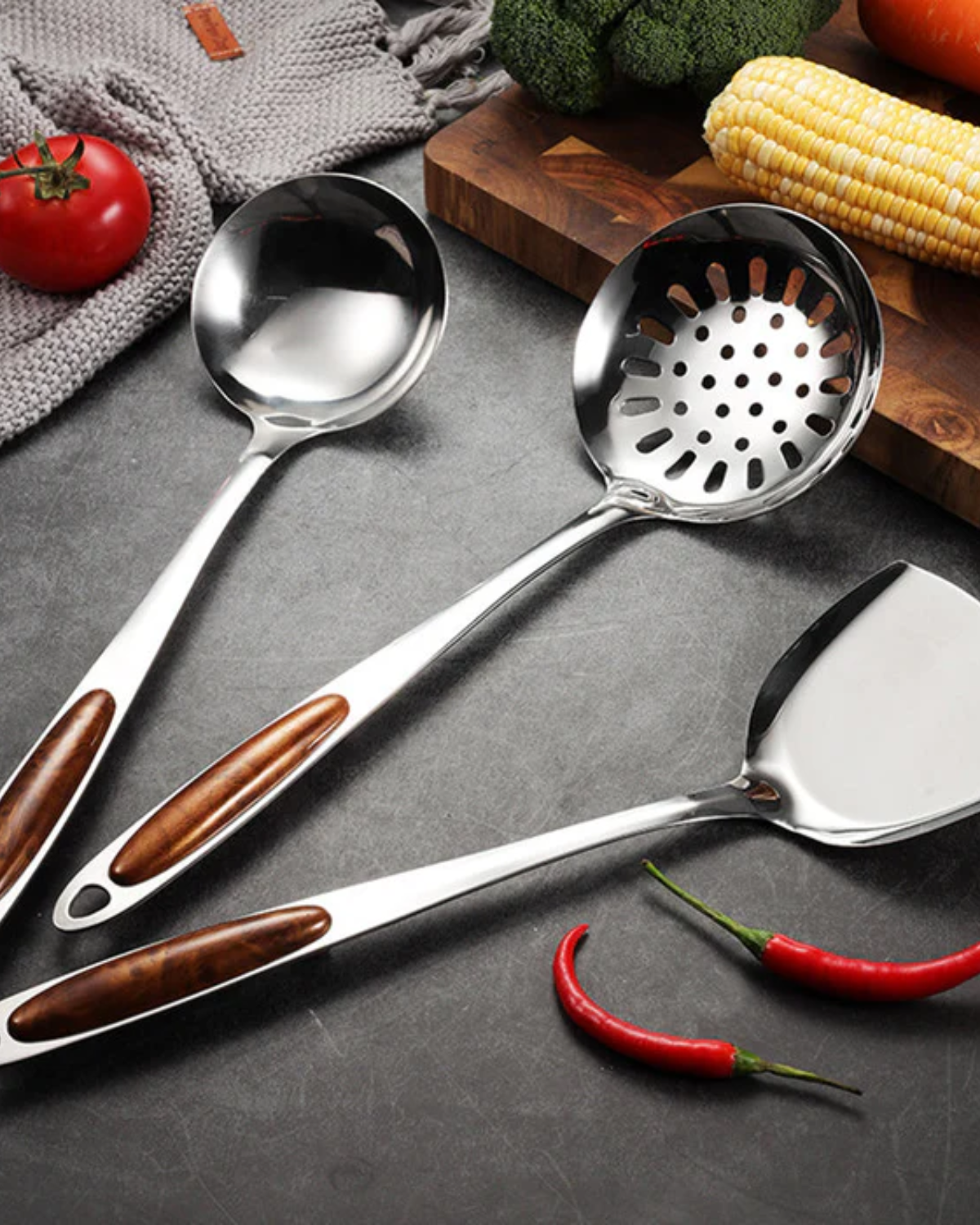 Elegant Kitchen Utensil Set for Cooking and Serving - view 4