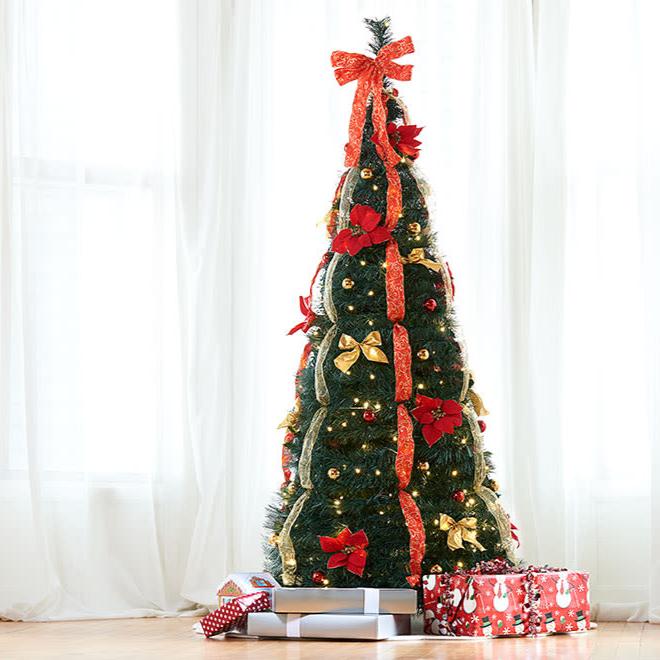 Realistic LED Artificial Christmas Tree with Decorations