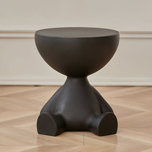 Round Black Coffee Table - Timeless Design for Living Room