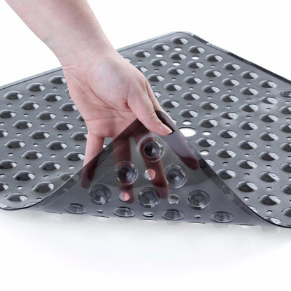 Non-Slip White Bath Mat with Minimalist Design for Shower - view 2