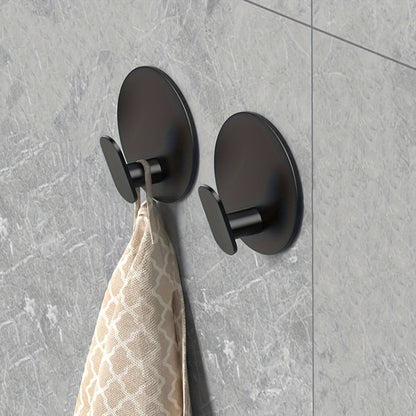 Self-Adhesive Black Wall Hooks - Bathroom and Kitchen Organizer