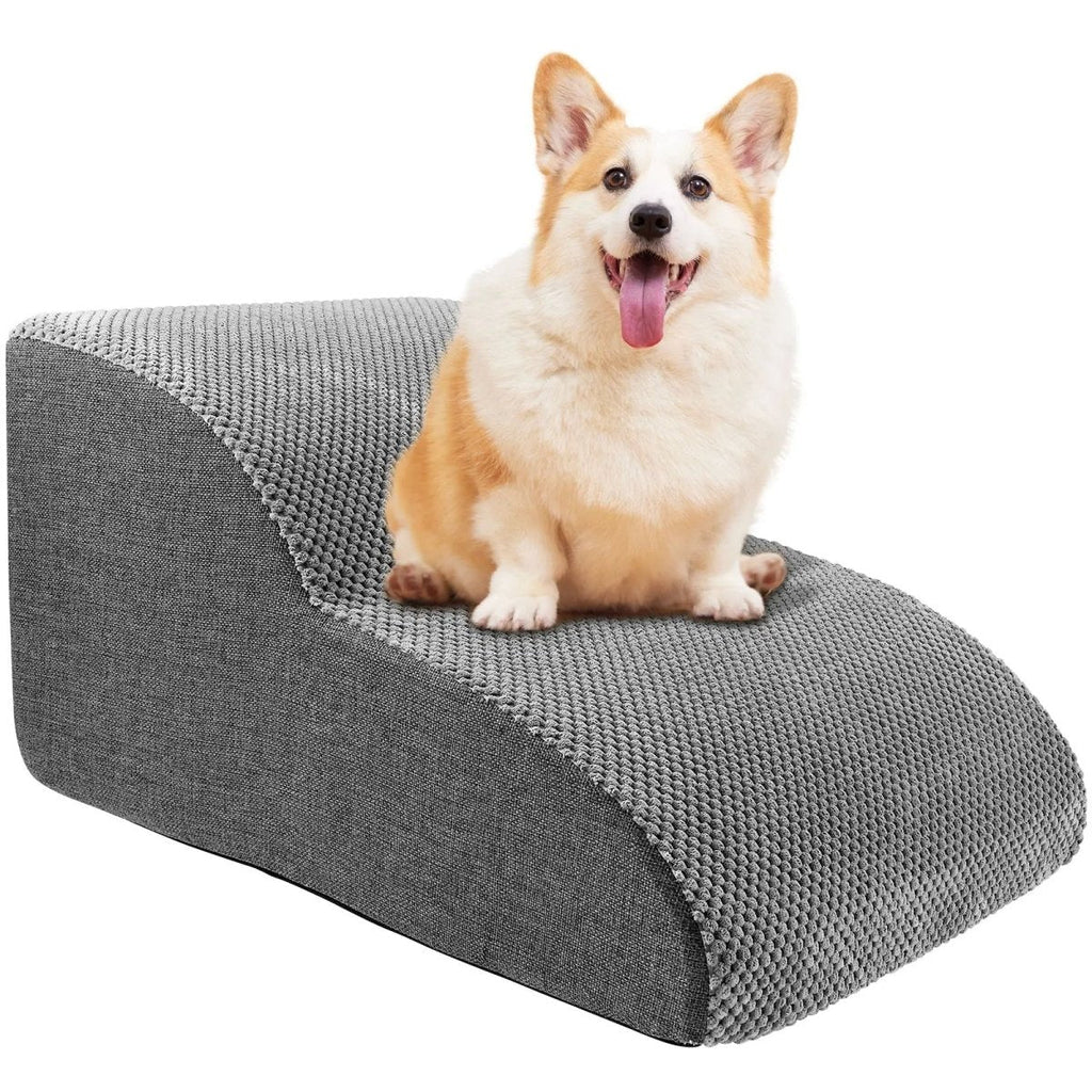 Velvet Dog Steps with Non-Slip Design, 2 or 3 Steps for Bed or Couch – view 3