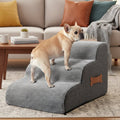 Velvet Dog Steps with Non-Slip Design, 2 or 3 Steps for Bed or Couch